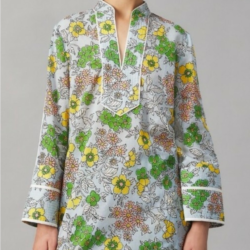 Tory Burch NWT Floral Tunic/ Swim cover